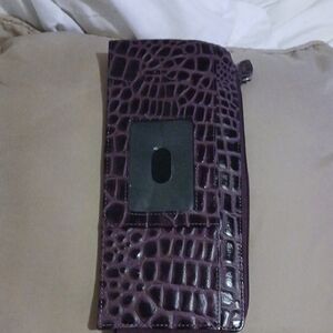 NWOT Italian Shoemakers Dark Purple Crocodile Phone Case